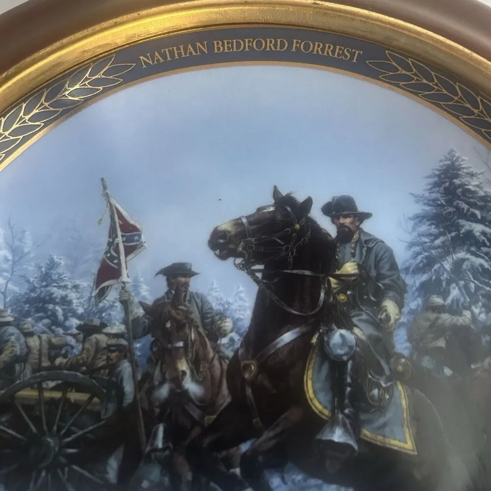 Nathan Bedford Forrest Civil War Collector Plate Framed Bradford Exchange 1994